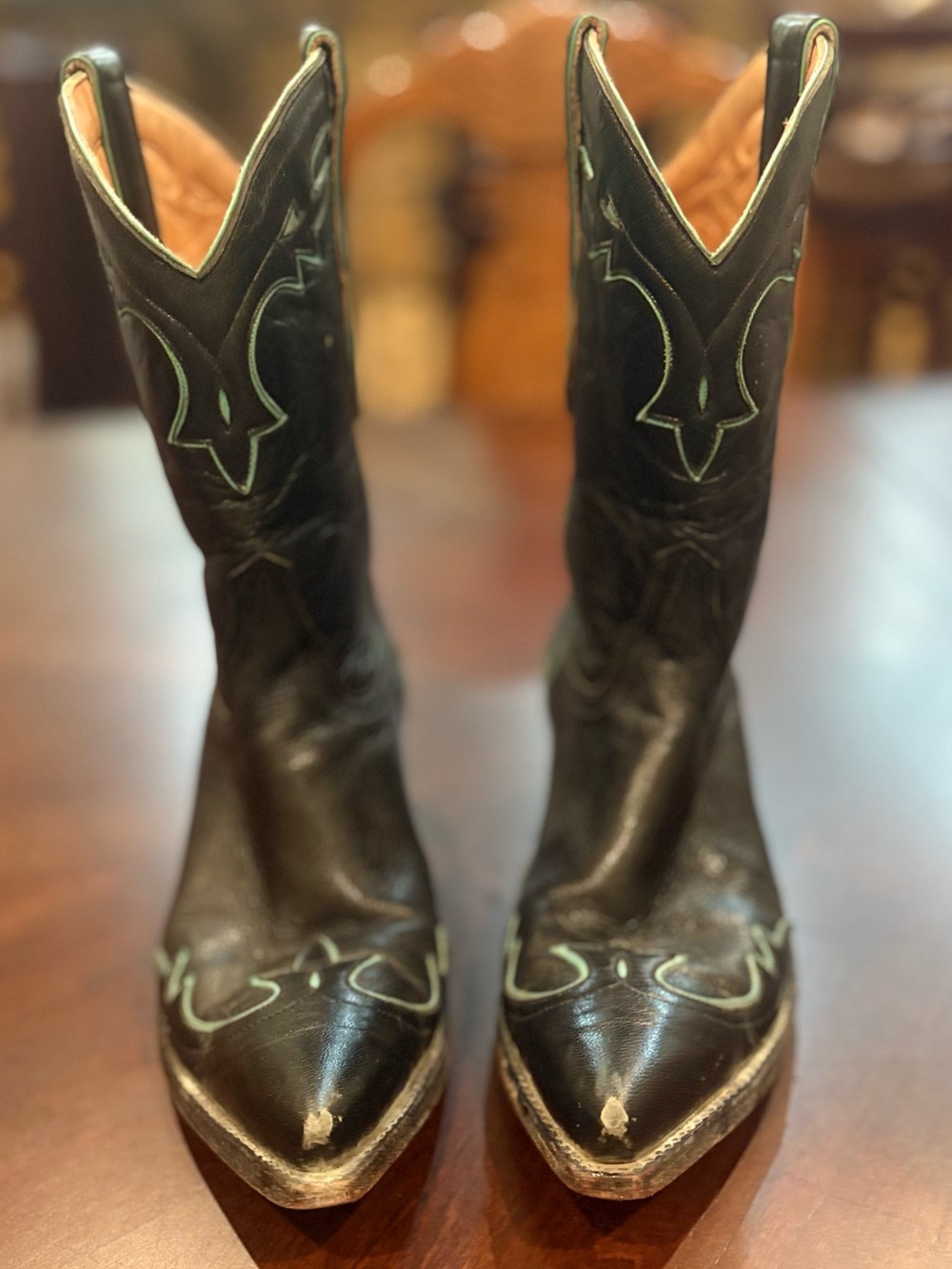 Vintage Early-2000’s Old Gringo Women’s Western Boots Sz 8.5 Black/Turquoise